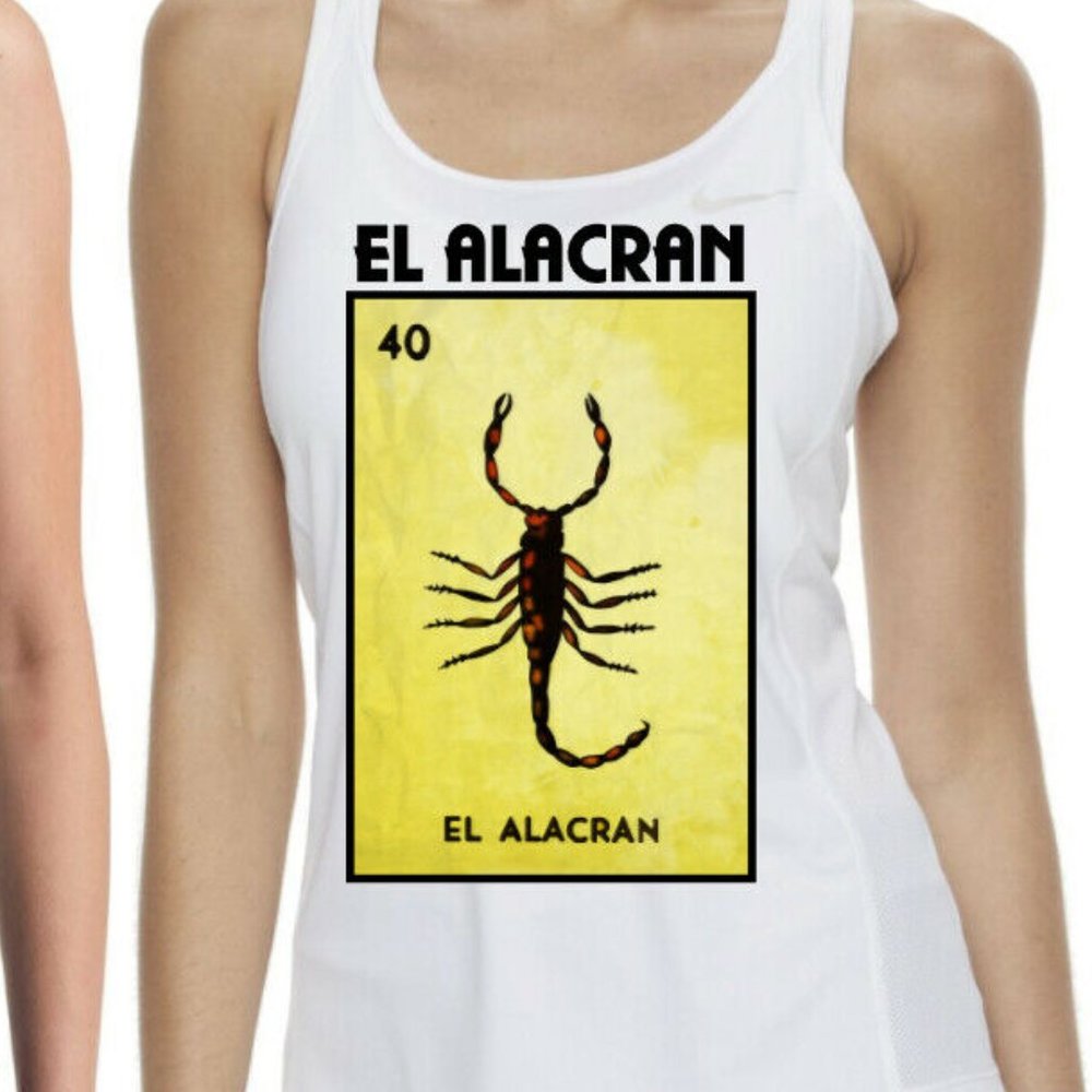 El Alacran Tank Top Loteria Mexican Bingo